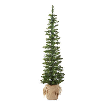 North Pole Trading Co. 4' Burlap Base Green Fir Christmas Tree