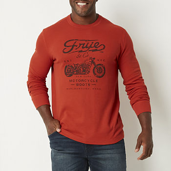 Frye and Co. Big and Tall Mens Crew Neck Long Sleeve Classic Fit Graphic T-Shirt