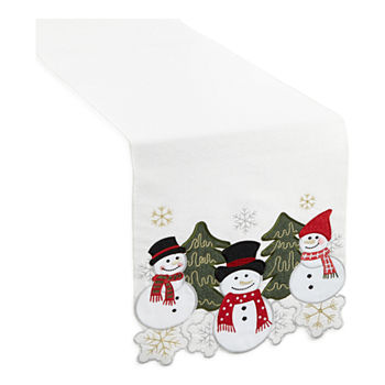 Homewear Snowman And Trees Table Runner
