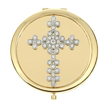 Monet Jewelry Cross Compact Mirror