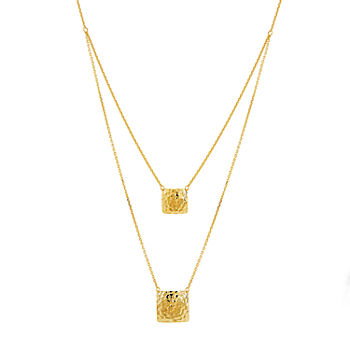 Womens 17 Inch 10K Gold Link Necklace