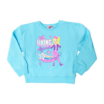Little & Big Girls Crew Neck Long Sleeve JoJo Siwa Fleece Sweatshirt