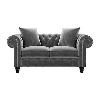 Calton Living Room Collection Roll-Arm Upholstered Loveseat