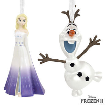 Hallmark Elsa And Olaf Bundle Of 2 Resin Christmas Ornament