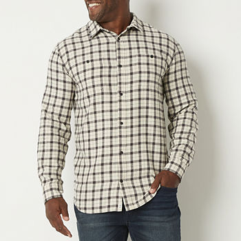 Mutual Weave Big and Tall Mens Long Sleeve Regular Fit Plaid Flannel Shirt