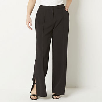 Bold Elements Womens Straight Flat Front Pant