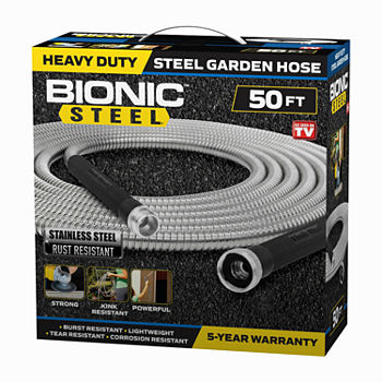 Bionic Steel 50 Foot Heavy Duty Stainless Steel Flexible and Lightweight Garden Hose