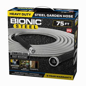 Bionic Steel 75 Foot Heavy Duty Stainless Steel Flexible and Lightweight Garden Hose
