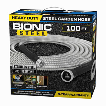 Bionic Steel 100 Foot Heavy Duty Stainless Steel Flexible and Lightweight Garden Hose