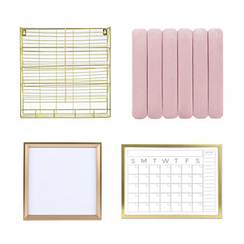 Pink and Gold Desk Accessories