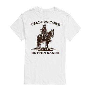 Yellowstone Mens Crew Neck Short Sleeve Regular Fit Graphic T-Shirt