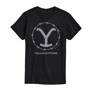 Yellowstone Mens Crew Neck Short Sleeve Regular Fit Graphic T-Shirt