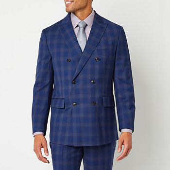 Stafford Coolmax All Season Ecomade Mens Plaid Stretch Fabric Classic Fit Suit Jacket