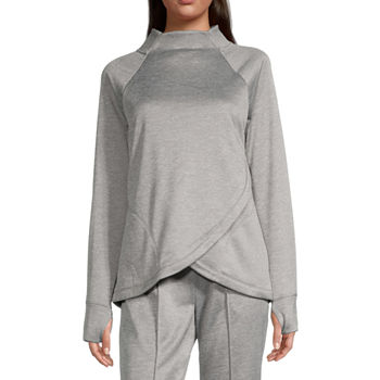 Xersion Therma Fleece Womens Funnel Neck Long Sleeve Sweatshirt