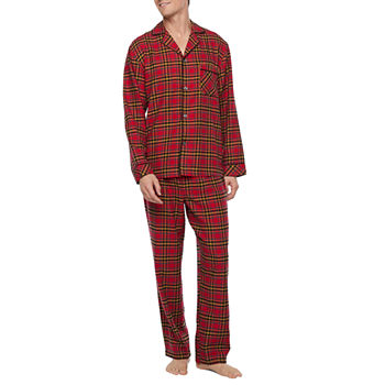 St. John's Bay Flannel Mens 2 PC Pant Pajama Set