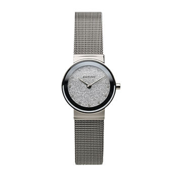 Bering Womens Silver Tone Stainless Steel Bracelet Watch 10126-0003