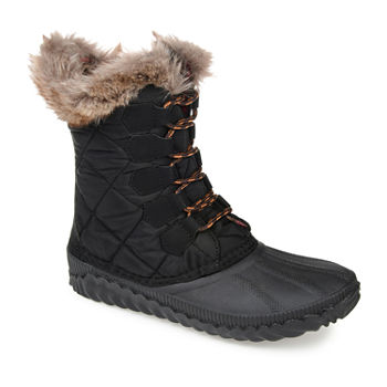 Journee Collection Womens Powder Block Heel Winter Boots