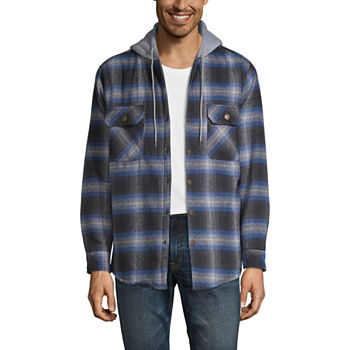 Victory Mens Hooded Midweight Shirt Jacket