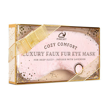 Pink Sky Faux Fur Sleep Mask