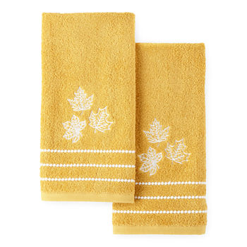 Avanti Embroidered Leaf 2-PC Hand Towel