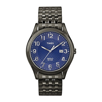 Timex® Mens Black & Blue Expansion Band Watch