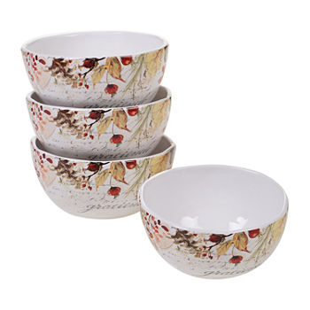Certified International Harvest Splash 4-pc. Dishwasher Safe Ceramic Ice Cream Bowl