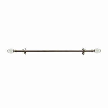 Royale ¾in Adjustable Curtain Rod with Crystal Finial