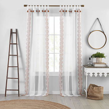 Elrene Home Fashions Shilo Sheer Tab Top Curtain Panel