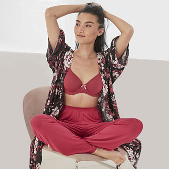 Ambrielle Essential Robe and Pant with Full Coverage Bra