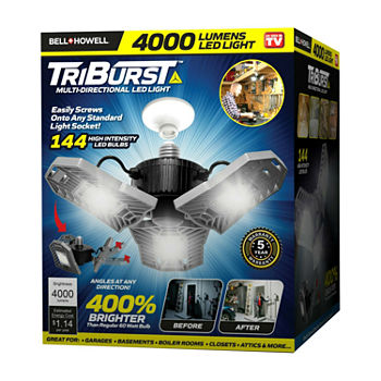 Bell + Howell Triburst Multi-Directional High Intensity Lighting for Indoor and Outdoor, Shop, Ceiling, and Garage Lighting