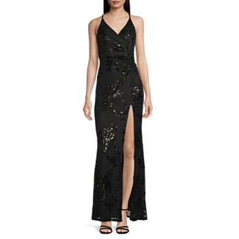 Speechless Sleeveless Sequin Fitted Gown Juniors