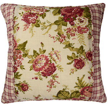 Waverly® Norfolk 18" Floral Square Decorative Pillow