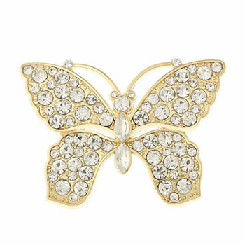 Monet® Crystal Butterfly Pin