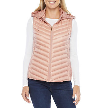 Miss Gallery Hooded Packable Sustainable Down Puffer Vest