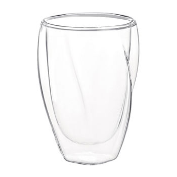Joyjolt Lacey Double Wall Insulated - 10 Oz - Set Of 2 Highball Glasses Dishwasher Safe Lead Free