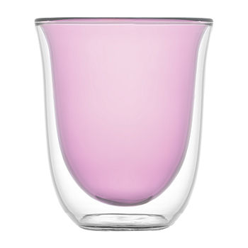 Joyjolt Levitea Pink 4-pc. Dishwasher Safe Coffee Mug