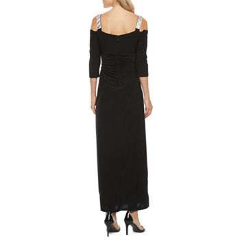 R & M Richards 3/4 Sleeve Evening Gown