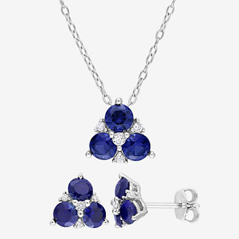 Lab Created Blue Sapphire Sterling Silver 2-pc. Jewelry Set