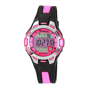 Armitron Pro Sport Womens Chronograph Multi-Function Digital Pink Strap Watch 45/7030pnk