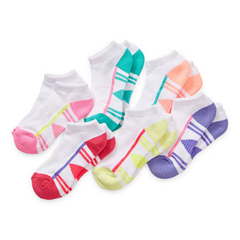Xersion Little & Big Girls 6 Pair Low Cut Socks