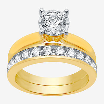 Round 1 1/2 CT. T.W. Lab Grown Diamond Bridal Set in 10K or 14K Gold