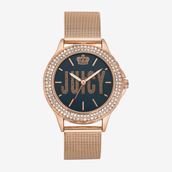 Juicy By Juicy Couture Womens Rose Goldtone Bracelet Watch Jc/5016nvrg