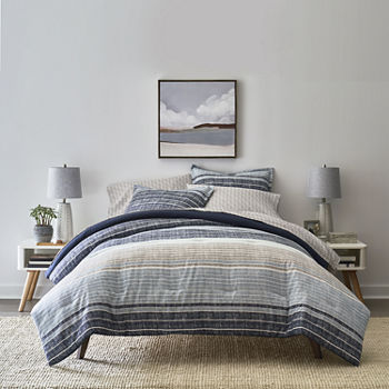 Home Expressions Mercer Stripes Complete Bedding Set With Sheets