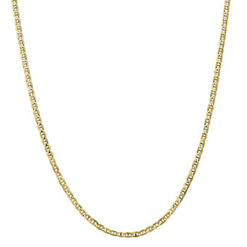 10K Gold Solid Anchor Chain Necklace