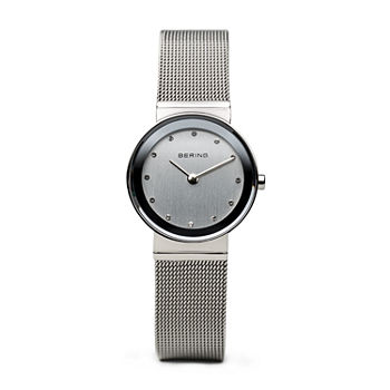 Bering Womens Silver Tone Stainless Steel Bracelet Watch 10126-000