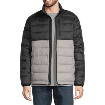 St. John's Bay Colorblock Puffer Mens Wind Resistant Water Resistant Midweight Puffer Jacket