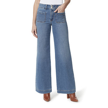 Gloria Vanderbilt® Gloria Vanderbilt X Christian Siriano Womens High Rise Wide Leg Jean