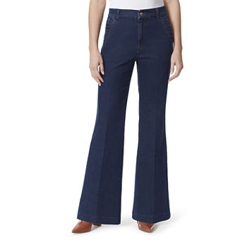Gloria Vanderbilt® Gloria Vanderbilt X Christian Siriano Denim Trouser Womens High Rise Wide Leg Jean