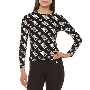 Juicy By Juicy Couture Womens Crew Neck Long Sleeve T-Shirt