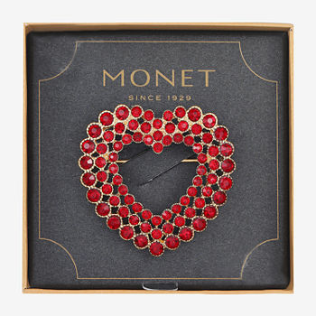 Monet Jewelry Red Heart Pin